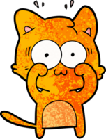 cartone animato sorpreso gatto png