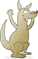 hand drawn cartoon kangaroo png