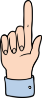 Cartoon zeigende Hand png