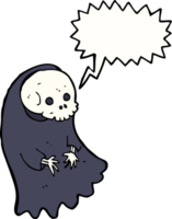 cartoon spooky ghoul with speech bubble png