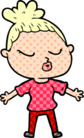 Cartoon ruhige Frau png