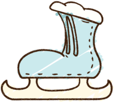 dibujo de tiza de patines de hielo png