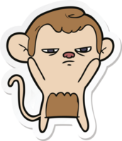 autocollant d'un singe de dessin animé png