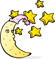 sleepy moon cartoon png