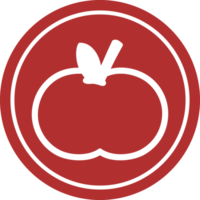 organisk äpple cirkulär ikon symbol png