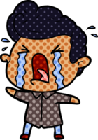 hombre llorando de dibujos animados png