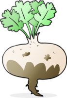 hand drawn cartoon muddy turnip png