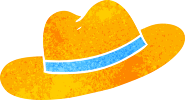 hand drawn retro cartoon doodle of a hat png