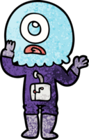 worried cartoon cyclops alien spaceman png