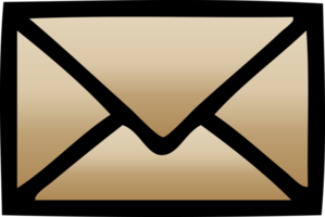 gradient shaded cartoon of a paper envelope png