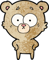 sorpreso orso cartone animato png