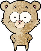 desenho de urso surpreso png