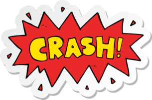 autocollant d'un symbole de crash de bande dessinée de dessin animé png