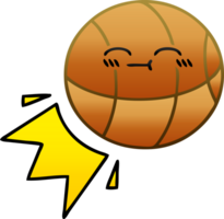 gradient shaded cartoon of a basketball png