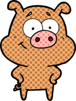 happy cartoon pig png