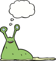 cartoon slug with thought bubble png