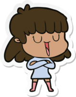 sticker of a cartoon woman png