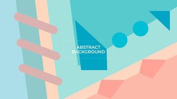 ABSTRACT BACKGROUND WITH GEOMETRIC SHAPES PASTEL FLAT COLOR DESIGN TEMPLATE FOR POSTER, WALLPAPER, COVER, FRAME, FLYER, SOCIAL MEDIA, GREETING CARD vector