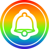 old bell circular icon with rainbow gradient finish png