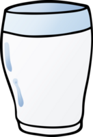 cartoon doodle glass of milk png