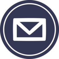 envelope letter circular icon symbol png