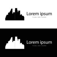 Modern City Building Logo Design, Luxurious and Simple Urban Architecture vector