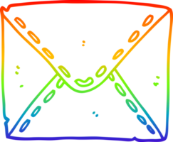 arco Iris gradiente linha desenhando do uma desenho animado carta png