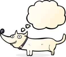 cartoon happy dog with thought bubble png