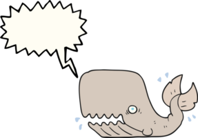 main tiré discours bulle dessin animé en colère baleine png