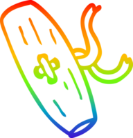 rainbow gradient line drawing of a cartoon toggle png