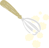 flat color illustration of whisk png