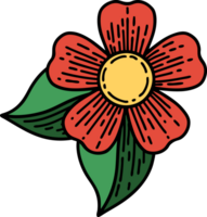 tattoo in traditional style of a flower png