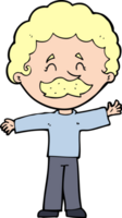 cartoon boy with mustache png