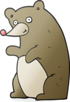 hand drawn cartoon bear png