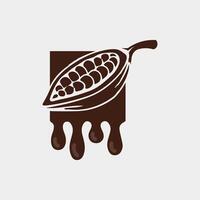 chocolate y cacao logo icono diseño ilustración vector