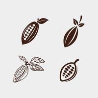 chocolate y cacao logo icono diseño ilustración vector