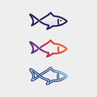 Fish abstract icon design logo template,Creative symbol of fishing club or online shop. vector