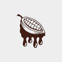 chocolate y cacao logo icono diseño ilustración vector