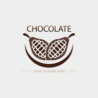 Chocolate and Cocoa logo icon design illustration vector