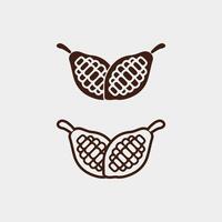 chocolate y cacao logo icono diseño ilustración vector