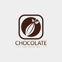 chocolate y cacao logo icono diseño ilustración vector