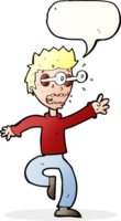 cartoon terrified man with eyes popping out with speech bubble png