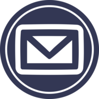 envelope letter circular icon symbol png