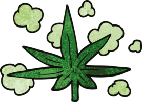 dessin animé doodle feuille de marijuana png