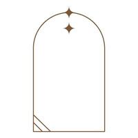 Aesthetic Line Art Arch Frame vector