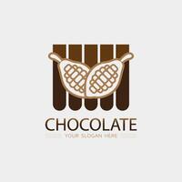 chocolate y cacao logo icono diseño ilustración vector