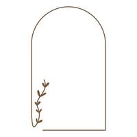 Aesthetic Line Art Arch Frame vector