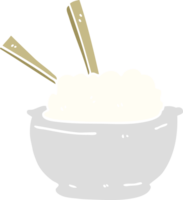 cartoon doodle bowl of rice png