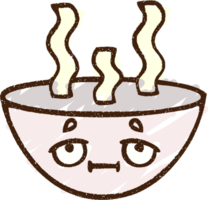 dibujo de tiza de sopa caliente png