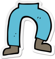 sticker van een cartoonbenen png